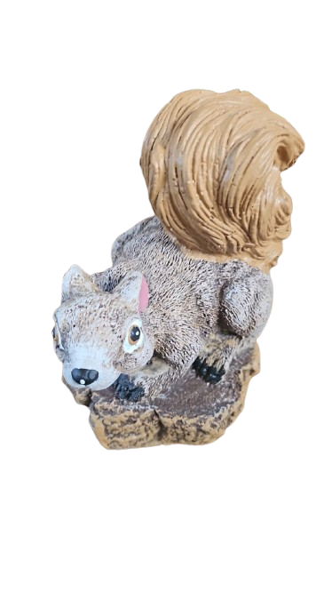 Small Squirrel Cement Ornament