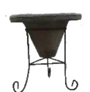 Aloe Planter and Stand Painted Concrete