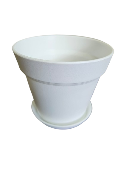 Plastic Pots Various Colours With Drip Tray 8cm