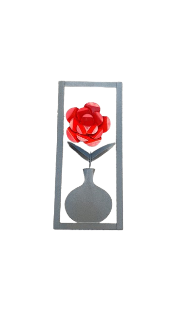 Large metal Flower In Frame