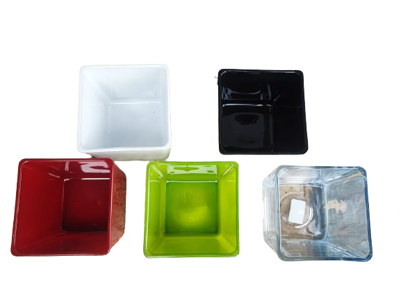 Cube Glass Pots