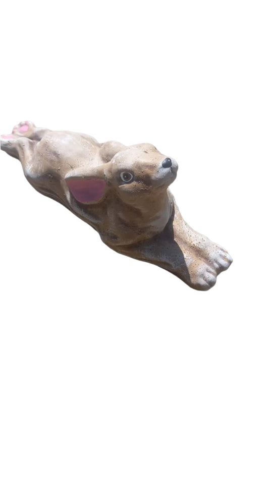 Relaxed Cement Rabbit Ornament Painted
