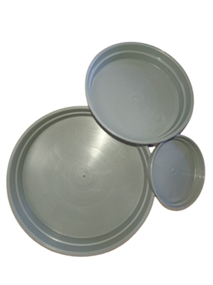 Grey Plastic Saucer - Various Sizes