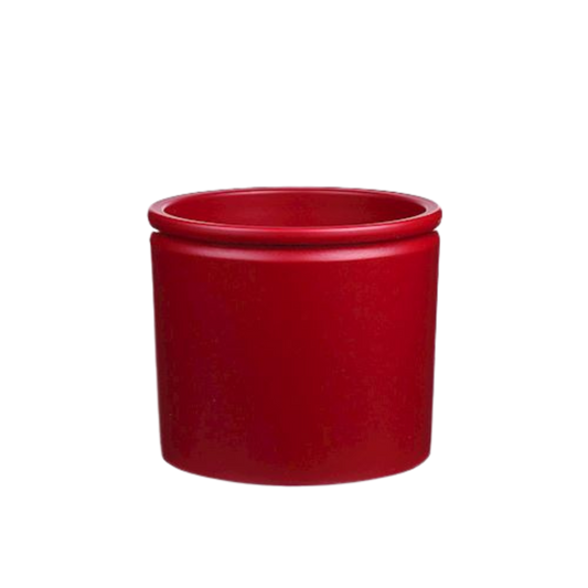Lucca Wine Red Round Pot - 14cm