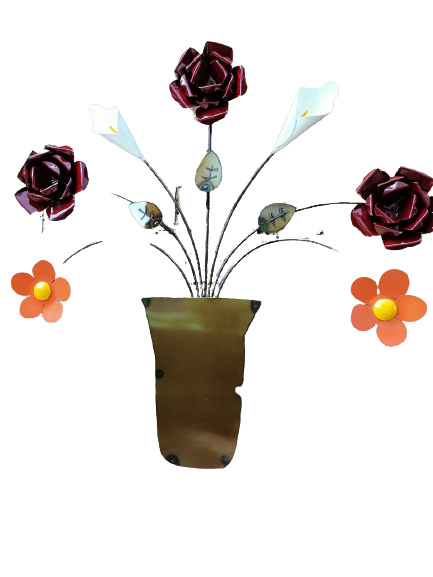 Metal Flower Mix Pot