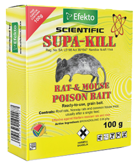 Efekto Scientific Supa-Kill Rat Poison Bait 100g