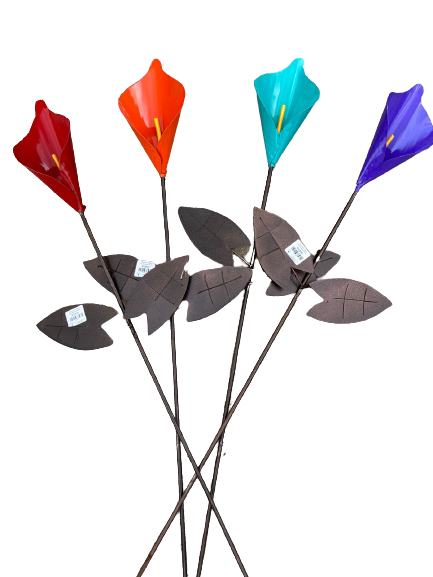 Metal Arum Garden Stake