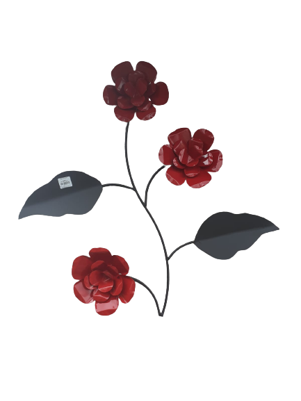 Metal Flower & Leaves - Large