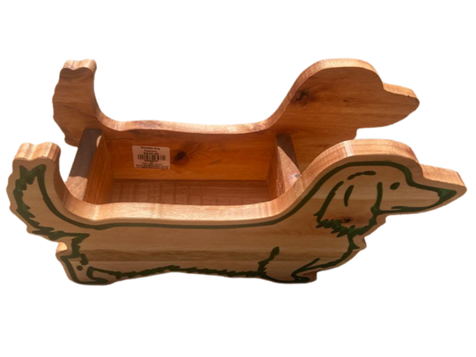 Wooden Dog Planters