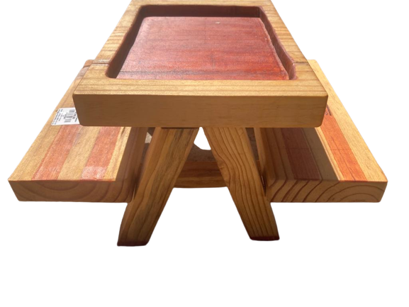 Medium Wooden Picnic Table Feeder