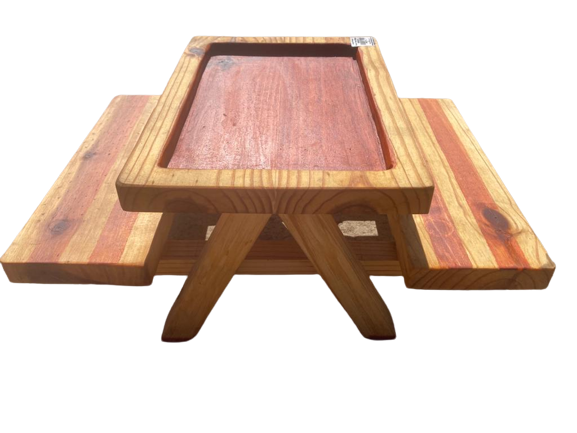 Large Wooden Picnic Table Feeder
