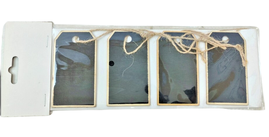 Wood blackboard tag