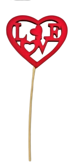 Wooden heart love