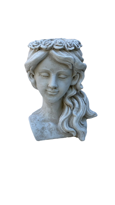 Cement Livia Head Planter Ornament
