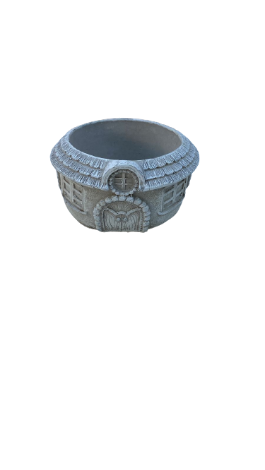 Cement Hobbit House Pot Ornament (C25)