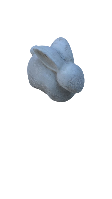 Small Plain Cement Rabbit Ornament (C8)