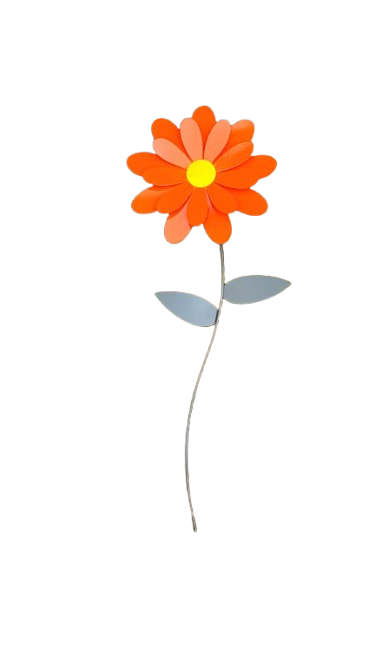 Double Flower Metal Ornament