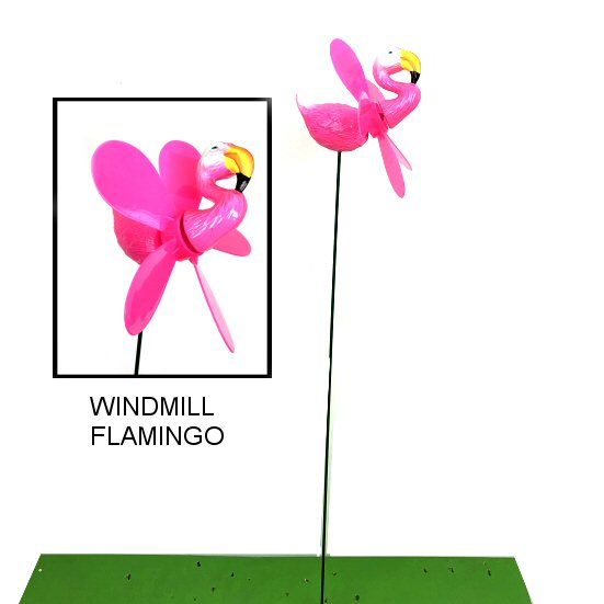Flamingo Windmill Stick Decoration. – Gardenvale
