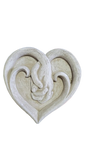 Hand Heart Cement Ornament