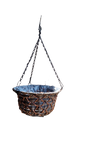 Hanging Plastic Lined Basket 25cm Dark