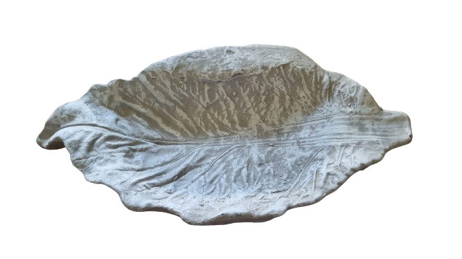 Cement Rabbit/Leaf Bird Bath (S38)