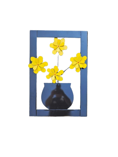 Metal Flowers In Frame