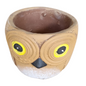 Large Cement Owl Pot Painted (C21-P)