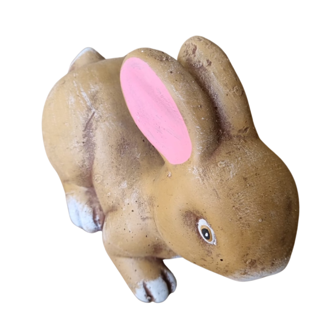 Medium Cement Rabbit Ornament Painted (C10-P)