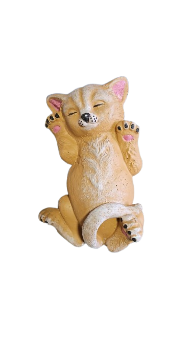 Small Sleeping Cat Cement Ornament