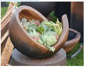 Luna Sphere Painted Planter Various Sizes