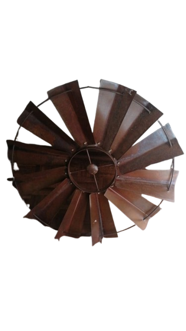 Med Full Windmill Blade Metal Decoration