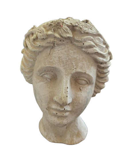 Cement Octavia Head Planter Ornament