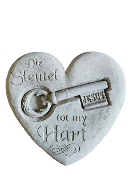 Key To My Heart Cement Ornament