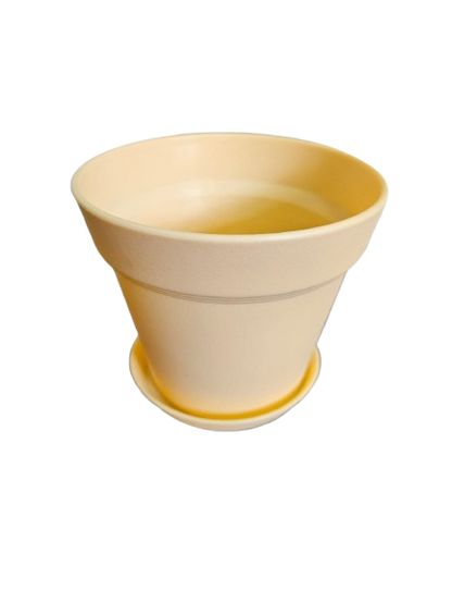 Plastic Pots Various Colours With Drip Tray 8cm