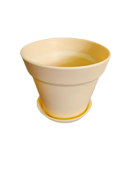 Plastic Pots Various Colours With Drip Tray 8cm