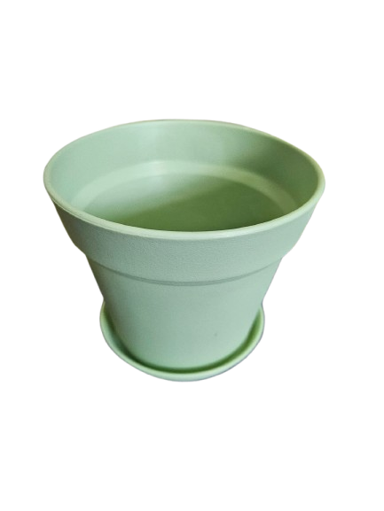 Plastic Pots Various Colours With Drip Tray 8cm