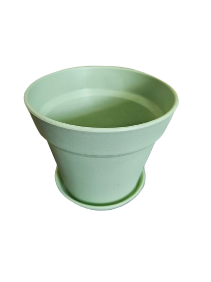 Plastic Pots Various Colours With Drip Tray 8cm