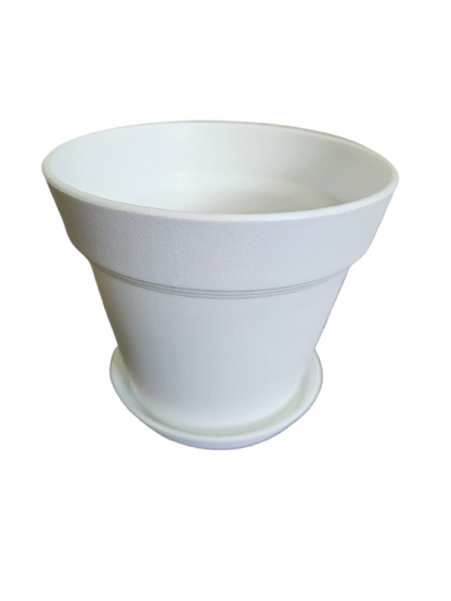 Plastic Pots Various Colours With Drip Tray 8cm