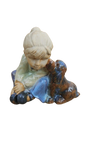 Ceramic Girl With Dog Decoration