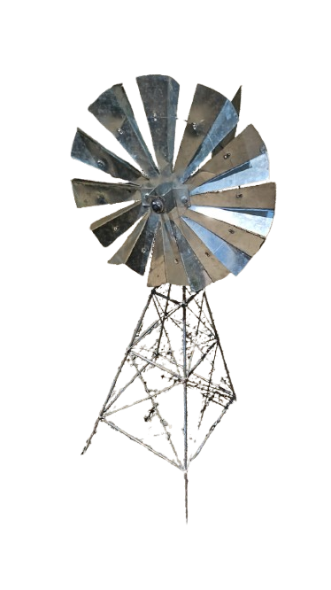 Galvanized Windmill Large