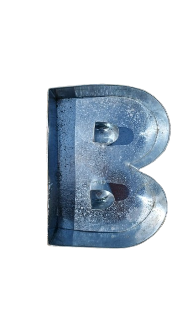 Galvanized Letter Planters