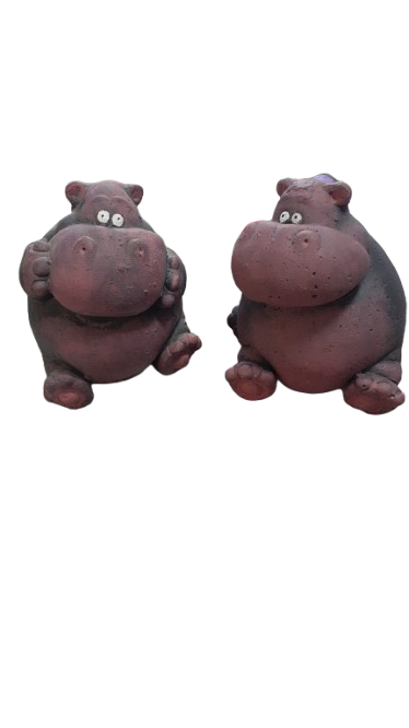 Big Hippo Concrete Ornament