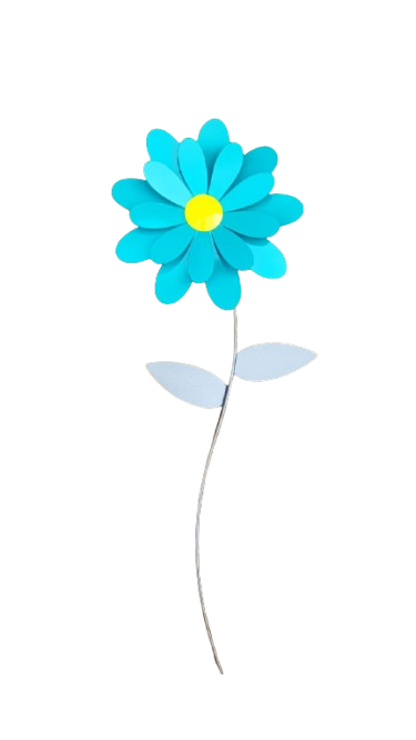 Double Flower Metal Ornament