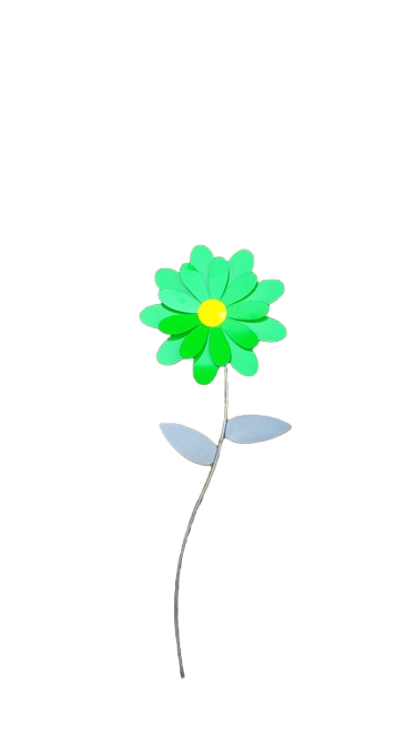 Double Flower Metal Ornament