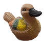 Small Black Beak Duck Cement Ornament