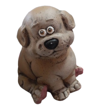 Medium Fat Dog Concrete Ornament