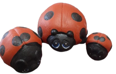 Ladybug Cement Ornament Various