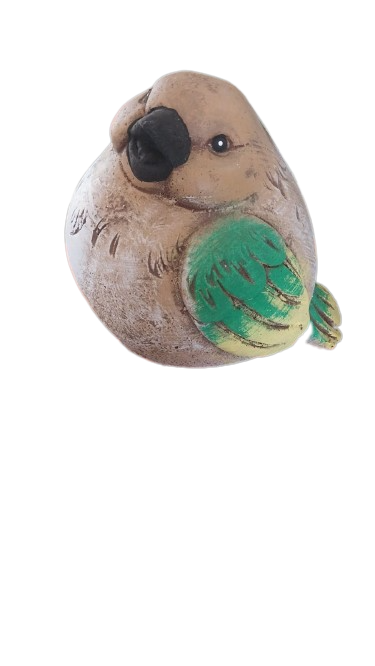 Large Fat Cement Bird Painted(C15-P)