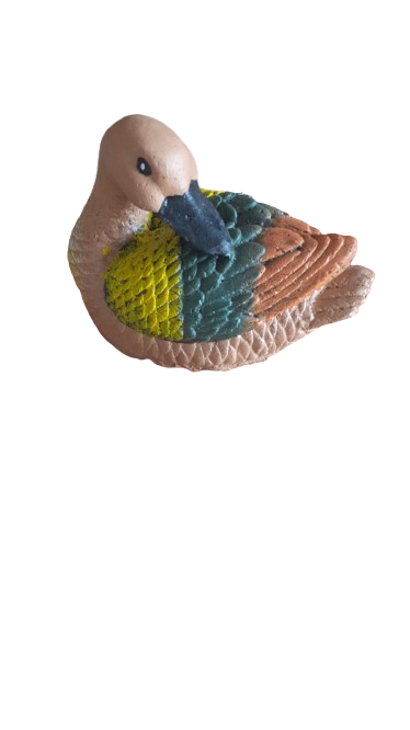Large Black Beak Duck Cement Ornament