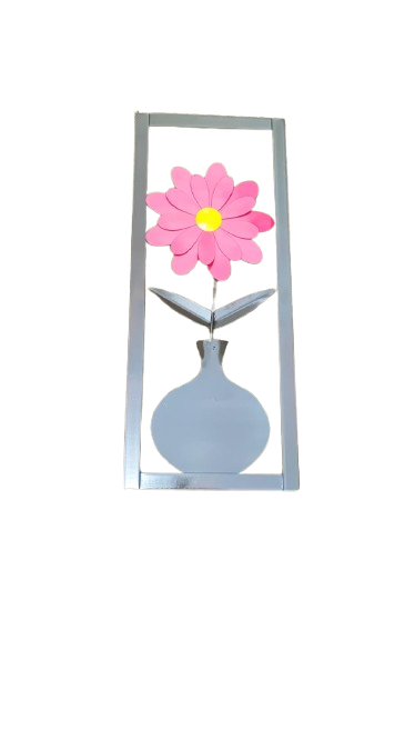 Metal Single Flower Pot Decoration